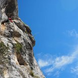 Multi-pitch route climbing in the Vercors