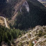 Dinner and night in a cliff in the Vercors