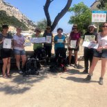 Hiking and watercolor painting in the Calanques