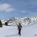 Snowshoeing in Les Bouillouses (Cerdagne, Pyrenees)