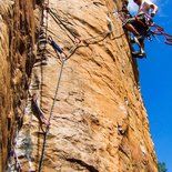 Trad climbing course in the Caroux massif
