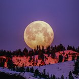 Ski de randonnée à la pleine lune dans les Aravis