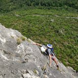 Rock climbing multi pitch route course (Jonte gorges)