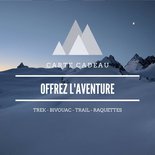 Adventure gift card: trek, bivouac, trail, snowshoes