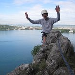 Séance d'escalade autour d'Annecy (Haute-Savoie)