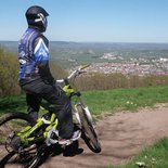 Downhill mountain bike in Autun (Burgundy)