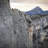Multi-pitch climbing in the Verdon Gorges