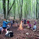 Family bivouac stay in the wolves' valley