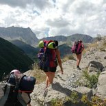 Family bivouac stay in the wolves' valley