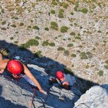 Grande voie d'escalade à Kalymnos