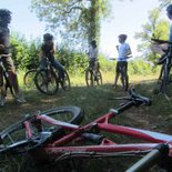 Mountain bike in the wilderness of the Auxois (Burgundy)