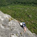 Multi pitch climbing route in Jonte or Tarn Gorges