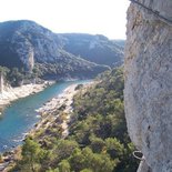 Via ferrata of the Gardon gorges in Collias (Gard)