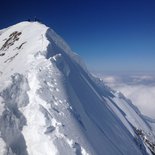 Ski touring on Charvin (Aravis, Haute-Savoie)