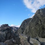 Multi pitch route trad climbing course in the Caroux