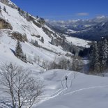 Ski touring and bivouac in tepee (Haute-Savoie)